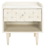 Safavieh Zinnia Nightstand White Wash/Silver NST9000B