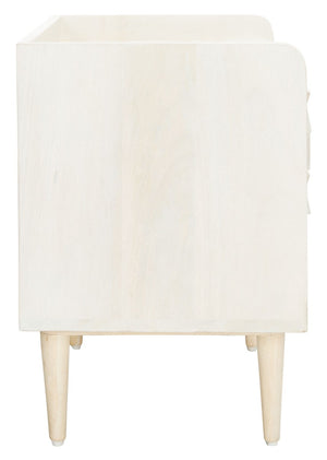 Safavieh Zinnia Nightstand White Wash/Silver NST9000B