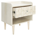 Safavieh Zinnia Nightstand White Wash/Silver NST9000B