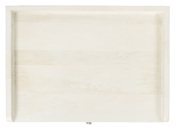 Safavieh Zinnia Nightstand White Wash/Silver NST9000B