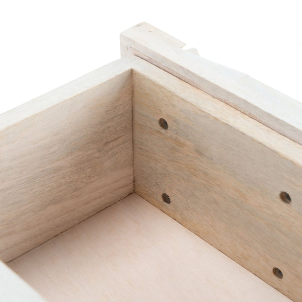 Safavieh Zinnia Nightstand - Artisanal Mango Wood Craftsmanship With Chic Storage For Modern Bedrooms & Living Spaces White Wash/Brass NST9000C