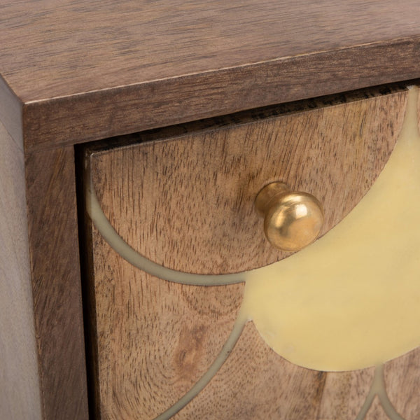 Safavieh Celestina Nightstand - Art Deco Elegance With Brass Accents & Compact Design For Modern Bedrooms NST9007A