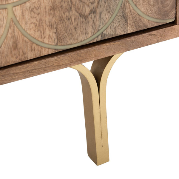 Safavieh Celestina Nightstand - Art Deco Elegance With Brass Accents & Compact Design For Modern Bedrooms NST9007A