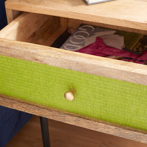 Safavieh Bahiti Modern Textured Nightstand With Solid Mango Wood And Black Base - Versatile Storage Solution NST9008A