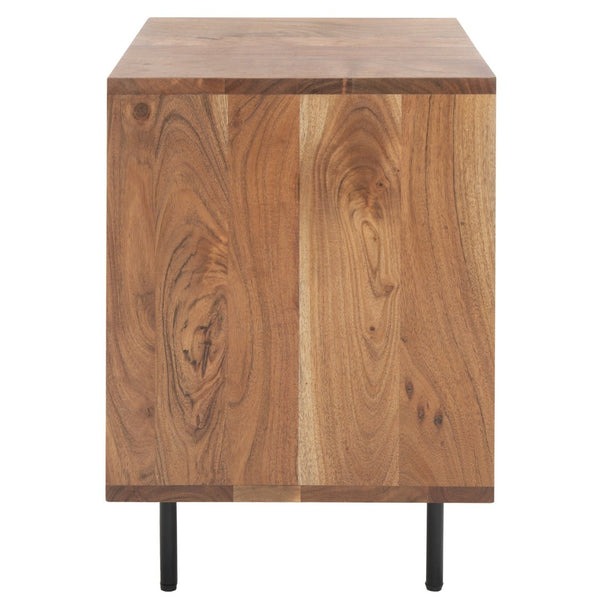Safavieh Ballard Rustic 1 Drawer Nightstand With Gold Brass Accents - Stylish Storage For Any Bedroom Decor NST9009A