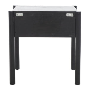 Safavieh Errington One-Drawer Nightstand - Modern Glam Design With Hand-Carved Accents & Gold-Toned Legs NST9011A