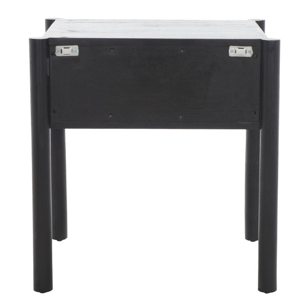 Safavieh Errington One-Drawer Nightstand - Modern Glam Design With Hand-Carved Accents & Gold-Toned Legs NST9011A