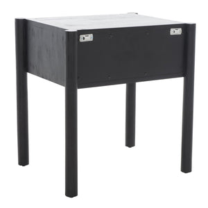 Safavieh Errington One-Drawer Nightstand - Modern Glam Design With Hand-Carved Accents & Gold-Toned Legs NST9011A