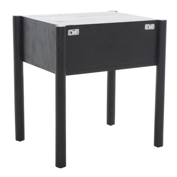 Safavieh Errington One-Drawer Nightstand - Modern Glam Design With Hand-Carved Accents & Gold-Toned Legs NST9011A