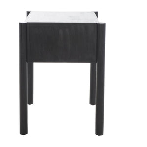 Safavieh Errington One-Drawer Nightstand - Modern Glam Design With Hand-Carved Accents & Gold-Toned Legs NST9011A