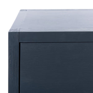 Safavieh Sadie One-Drawer Nightstand - Chic Campaign Design With Gold Accents For Stylish Bedroom Storage Navy NST9200A