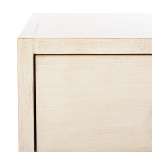 Safavieh Sadie One-Drawer Nightstand - Chic Campaign Design With Gold Accents For Stylish Bedroom Storage Antique White NST9200B