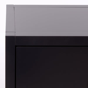 Safavieh Sadie One-Drawer Nightstand - Chic Campaign Design With Gold Accents For Stylish Bedroom Storage Black NST9200E