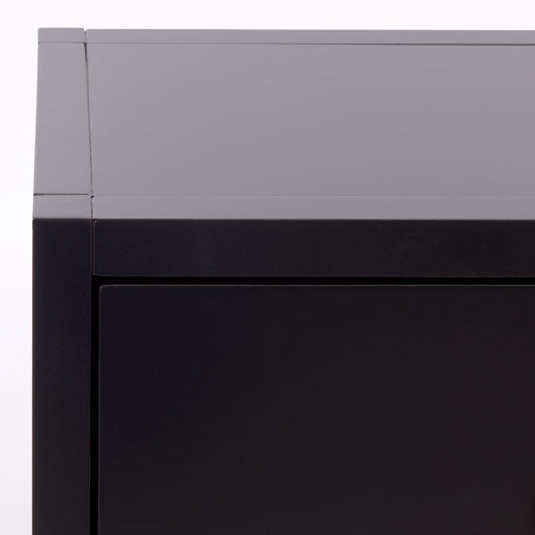 Safavieh Sadie One-Drawer Nightstand - Chic Campaign Design With Gold Accents For Stylish Bedroom Storage Black NST9200E