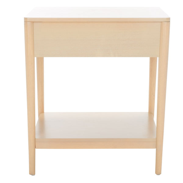 Safavieh Boden Classic One-Drawer Nightstand - Timeless Charm, Practical Storage & Coastal-Inspired Design White Wash NST9202A