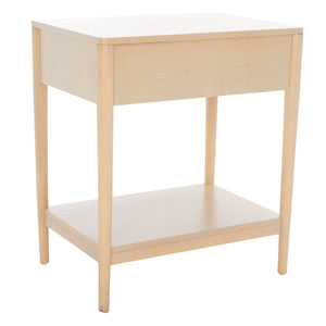 Safavieh Boden Classic One-Drawer Nightstand - Timeless Charm, Practical Storage & Coastal-Inspired Design White Wash NST9202A