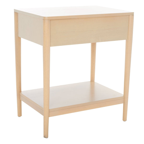 Safavieh Boden Classic One-Drawer Nightstand - Timeless Charm, Practical Storage & Coastal-Inspired Design White Wash NST9202A