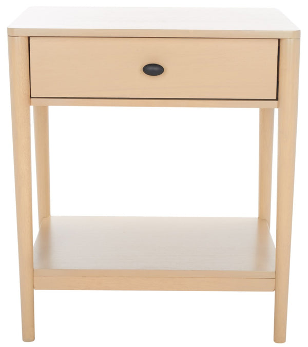 Safavieh Boden Classic One-Drawer Nightstand - Timeless Charm, Practical Storage & Coastal-Inspired Design White Wash NST9202A