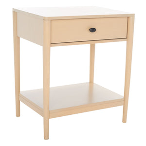 Safavieh Boden Classic One-Drawer Nightstand - Timeless Charm, Practical Storage & Coastal-Inspired Design White Wash NST9202A