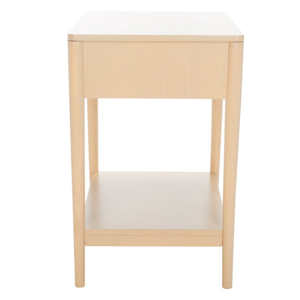 Safavieh Boden Classic One-Drawer Nightstand - Timeless Charm, Practical Storage & Coastal-Inspired Design White Wash NST9202A