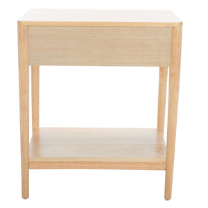 Safavieh Boden Classic One-Drawer Nightstand - Timeless Charm, Practical Storage & Coastal-Inspired Design Natural NST9202B