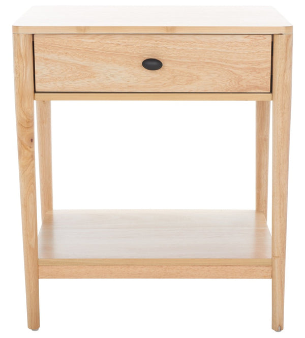 Safavieh Boden Classic One-Drawer Nightstand - Timeless Charm, Practical Storage & Coastal-Inspired Design Natural NST9202B