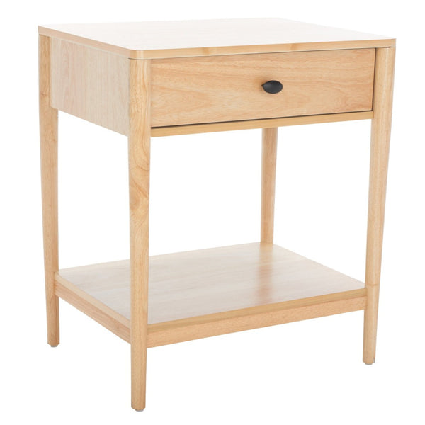 Safavieh Boden Classic One-Drawer Nightstand - Timeless Charm, Practical Storage & Coastal-Inspired Design Natural NST9202B