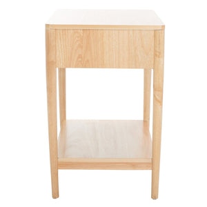 Safavieh Boden Classic One-Drawer Nightstand - Timeless Charm, Practical Storage & Coastal-Inspired Design Natural NST9202B