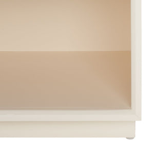 Safavieh Grayden Modern 1-Drawer Nightstand With Artisan Carved Design, Open Shelf & Durable Mixed Wood Construction White Body / Natural Front Drawer NST9203A