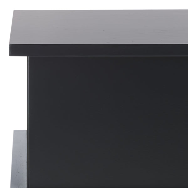 Safavieh Rodney Stylish 2 Drawer Nightstand - Modern Design For Your Bedroom, Durable Metal & Wood Build Black Metal,Rubberwood,Mdf,Plywood Nst9204c