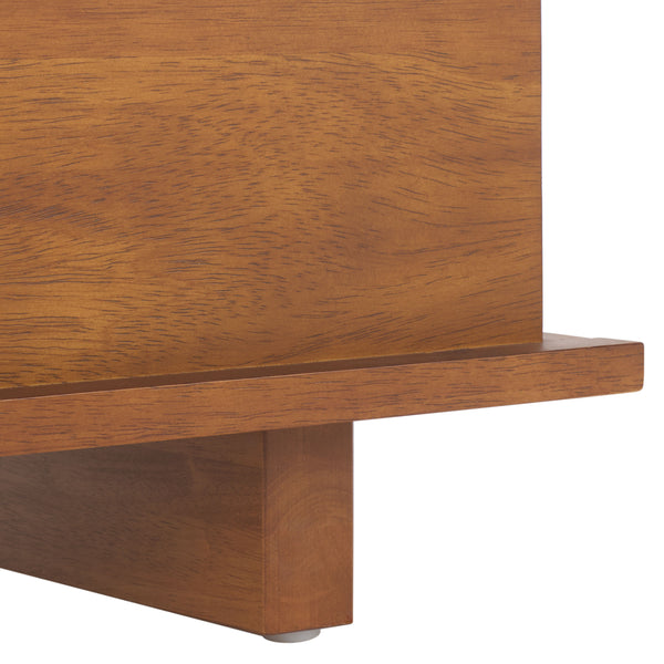 Safavieh Rodney Stylish 2 Drawer Nightstand - Modern Design For Your Bedroom, Durable Metal & Wood Build Walnut Metal,Rubberwood,Mdf,Plywood,Veneer Nst9204d