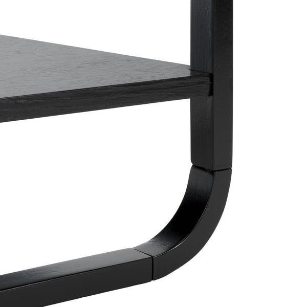 Safavieh Yunis Chic Nightstand With 1 Drawer And Open Shelf, Solid Wood & Woven Rattan, Modern Coastal Style Black / Natural Rattan NST9205A