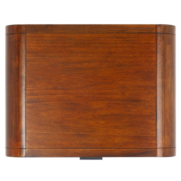 Safavieh Yunis Chic Nightstand With 1 Drawer And Open Shelf, Solid Wood & Woven Rattan, Modern Coastal Style Walnut / Natural Rattan NST9205C