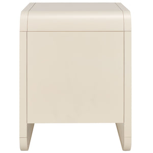 Safavieh Yates Chic 1 Drawer Nightstand With Open Shelf – Modern Storage Solution For Stylish Bedrooms White / Natural Rattan NST9206B