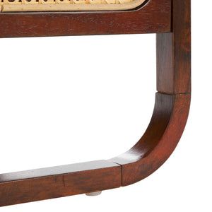 Safavieh Yates Chic 1 Drawer Nightstand With Open Shelf – Modern Storage Solution For Stylish Bedrooms Walnut / Natural Rattan NST9206C