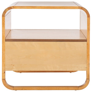 Safavieh Yates Chic 1 Drawer Nightstand With Open Shelf – Modern Storage Solution For Stylish Bedrooms Natural / Natural Rattan NST9206D