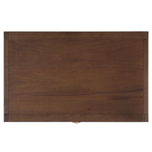 Safavieh Large Sadie Mixed Metal Wood Nightstand Single Drawer Bedroom Storage Modern Style Brown NST9207C