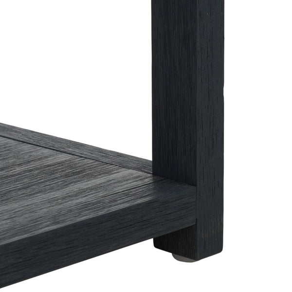 Safavieh Large Sadie Metal and Wood Nightstand with Drawer and Open Shelf for Modern Bedrooms Navy NST9208A