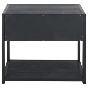 Safavieh Large Sadie Metal and Wood Nightstand with Drawer and Open Shelf for Modern Bedrooms Navy NST9208A