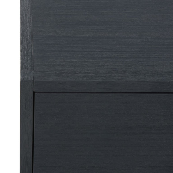 Safavieh Large Sadie Metal and Wood Nightstand with Drawer and Open Shelf for Modern Bedrooms Navy NST9208A