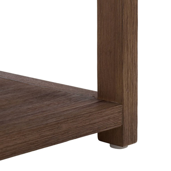 Safavieh Large Sadie Metal and Wood Nightstand with Drawer and Open Shelf for Modern Bedrooms Brown NST9208C