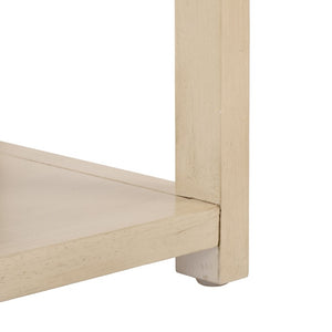 Safavieh Large Sadie Metal and Wood Nightstand with Drawer and Open Shelf for Modern Bedrooms Off White NST9208D