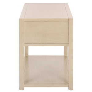 Safavieh Large Sadie Metal and Wood Nightstand with Drawer and Open Shelf for Modern Bedrooms Off White NST9208D