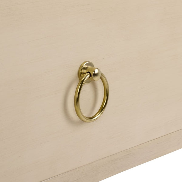 Safavieh Large Sadie Metal and Wood Nightstand with Drawer and Open Shelf for Modern Bedrooms Off White NST9208D