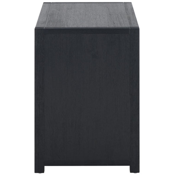Safavieh Sadie Three Drawer Nightstand Bold Bedside Storage for Contemporary Bedroom Suites Navy NST9209A