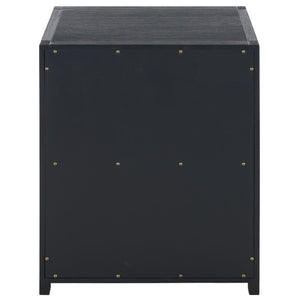 Safavieh Sadie Three Drawer Nightstand Bold Bedside Storage for Contemporary Bedroom Suites Navy NST9209A