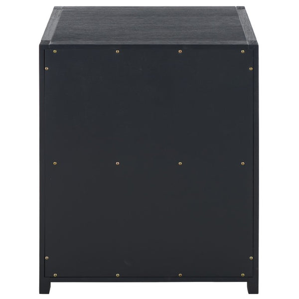 Safavieh Sadie Three Drawer Nightstand Bold Bedside Storage for Contemporary Bedroom Suites Navy NST9209A
