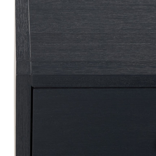 Safavieh Sadie Three Drawer Nightstand Bold Bedside Storage for Contemporary Bedroom Suites Navy NST9209A