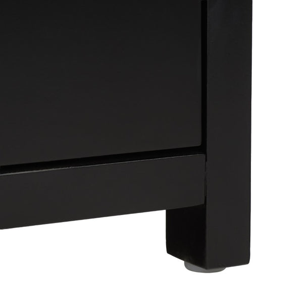 Safavieh Sadie Three Drawer Nightstand Bold Bedside Storage for Contemporary Bedroom Suites Black NST9209C