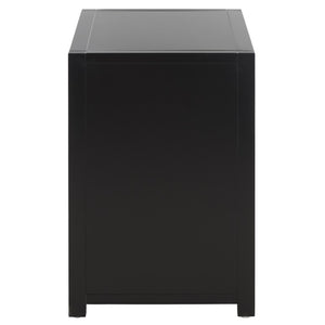 Safavieh Sadie Three Drawer Nightstand Bold Bedside Storage for Contemporary Bedroom Suites Black NST9209C